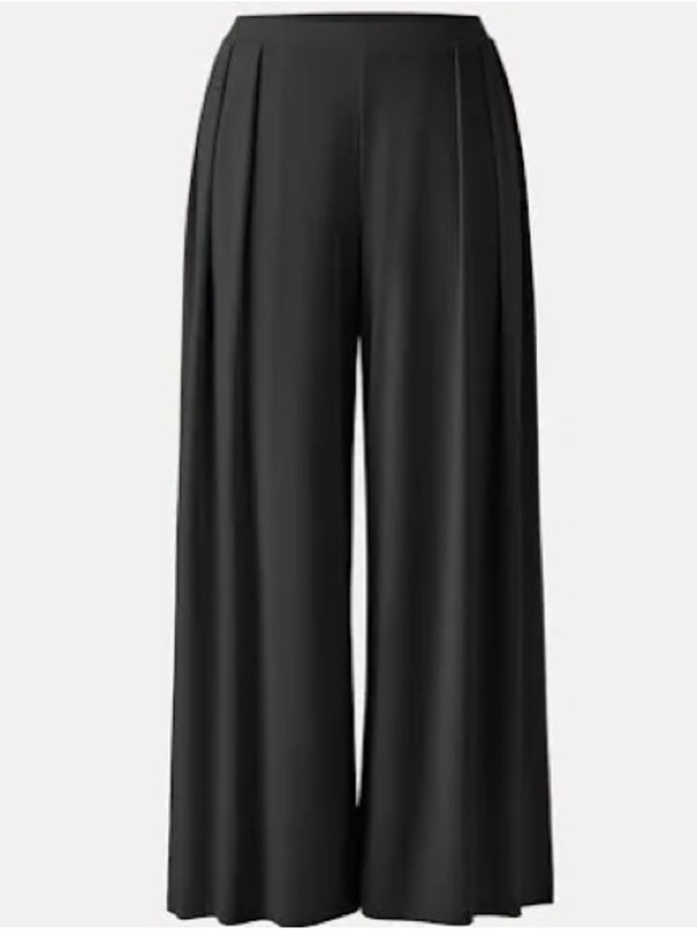OGL Drapey Bamboo Ponte Mid Rise Wide Leg Trouser with Pockets Black NWT X Small - Picture 2 of 16